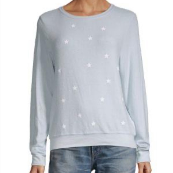 Wildfox Sweaters - Wildfox| Scattered Stars In Light Blue